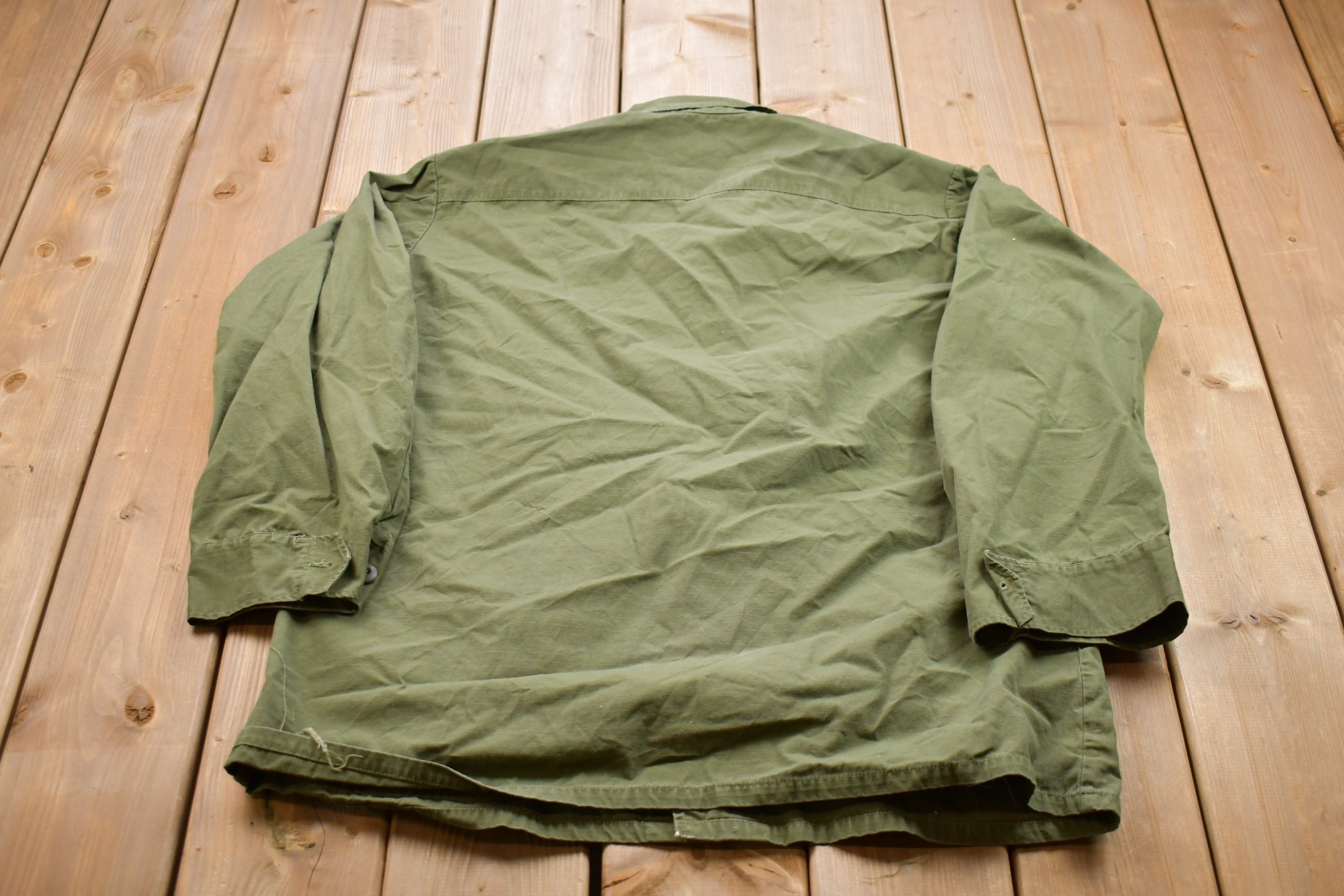 Vintage 1980s Military Field Jacket / Button up Jacket / US Army 