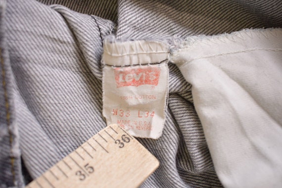 Vintage 1990s Levi's 505 Grey Denim Jeans Size 31… - image 9