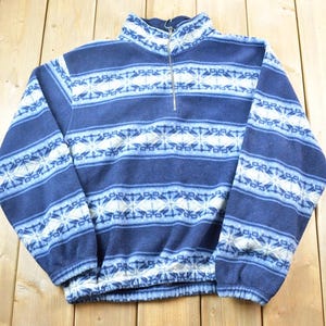Vintage 1990s St Johns Bay Fleece Sweater / Outdoorsman / 90s Sweater / Streetwear / Hiking / Fleece Zip up