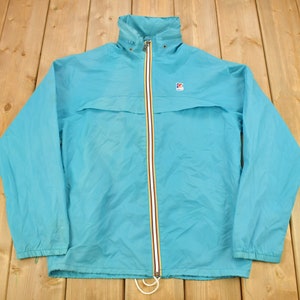Vintage 1980s K Way Blank Windbreaker Jacket / Streetwear / Light Jacket / Full Zip Windbreaker / Made In Canada