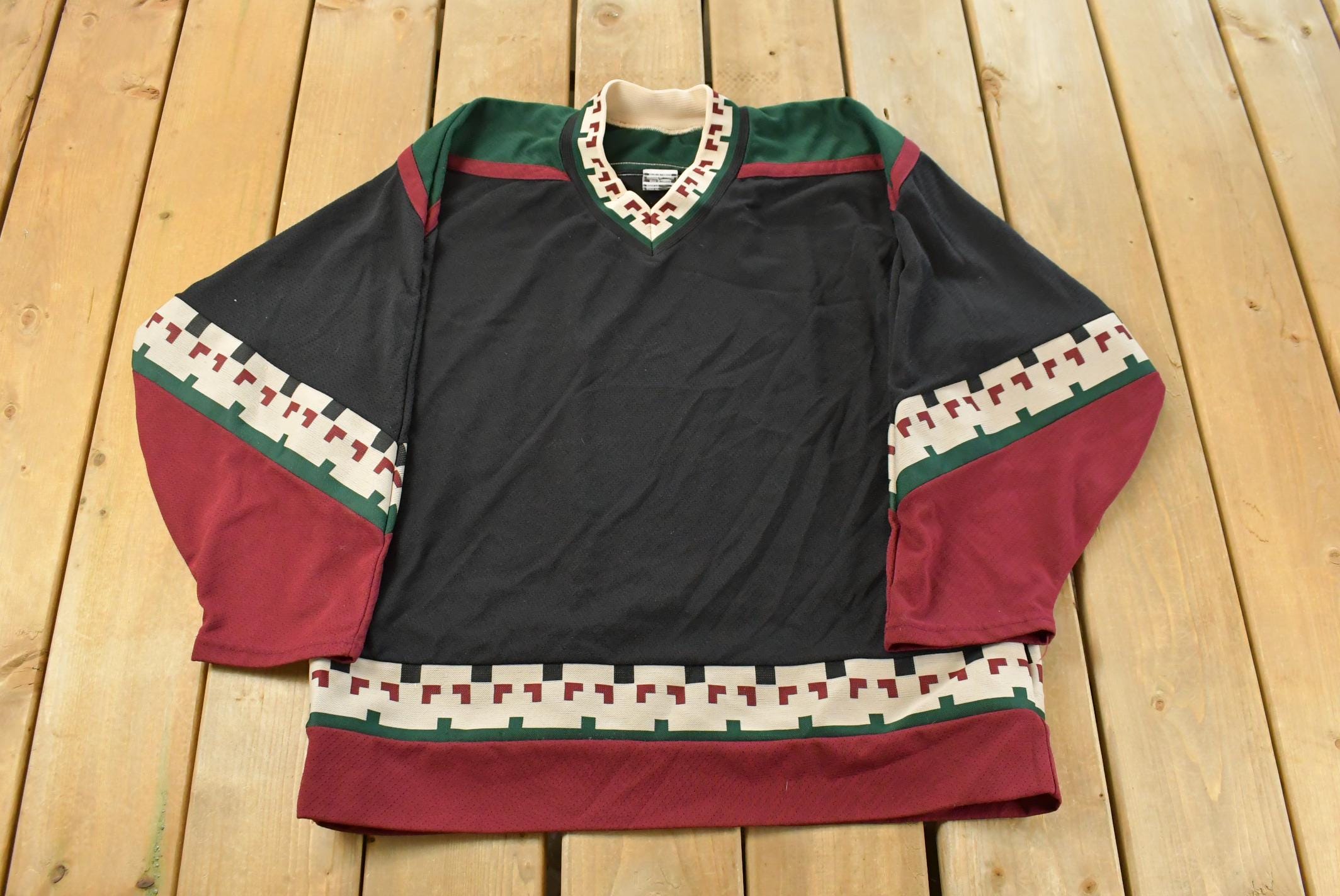 Maillot De Hockey Vintage CCM – Homme, Blanc, Taille L, Fabriqué Au Canada