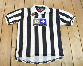 Vintage 1999 Kappa Juventus Home Soccer Jersey / Size XL / #7 / Home Shirt / Vintage Soccer Jersey