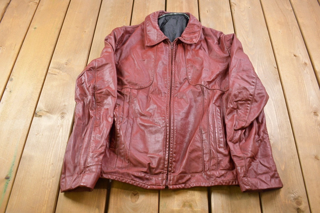 ジャケット・アウター 1990s 2000s archive red leather coat , Womens Leather Coat Trench Red Black L Snakeskin 90s 2000s Vintage