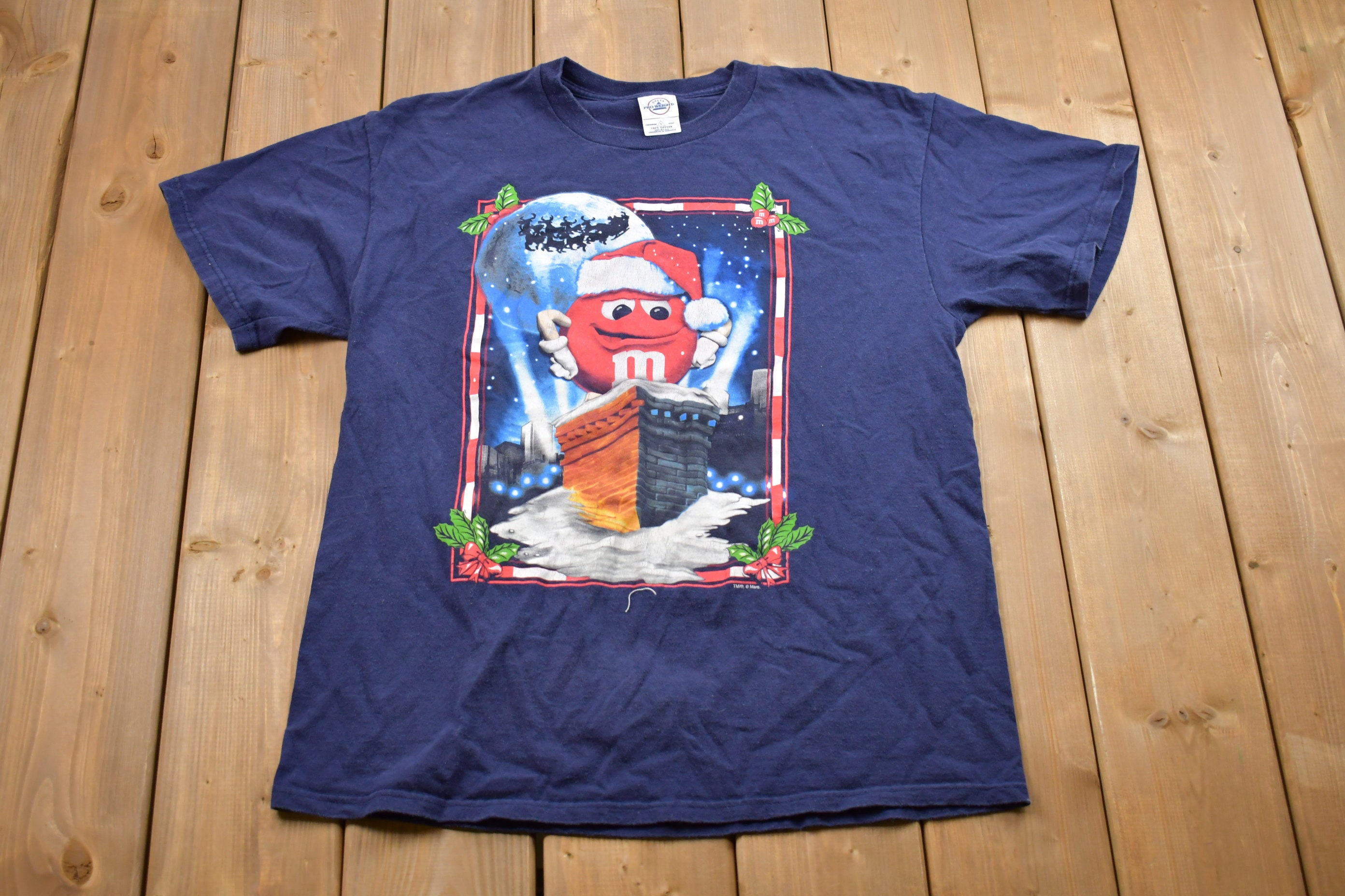 Vintage 1990s M&M Christmas Graphic T-Shirt 90s Streetwear - Etsy ...