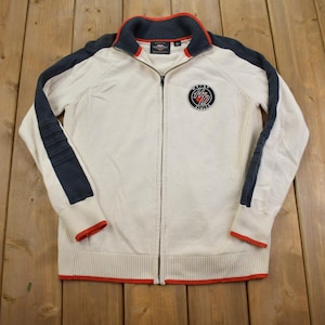 Vintage Y2K Harley Davidson Motorcycles Graphic Zip Up Track Jacket -  Medium