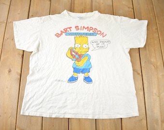 Vintage 1998 Bart Simpson The Simpons Graphic T Shirt Made In USA