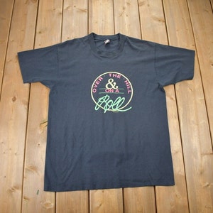 Vintage 1990s Over The Hill & On A Roll Graphic T-Shirt / Streetwear / Retro / Single Stitch / Made In USA / 90s Graphic Tee