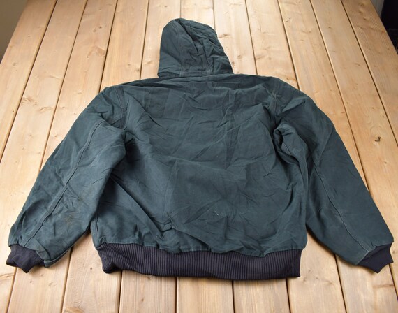Vintage 1990s Distressed Carhartt Black Active Jac Jacket