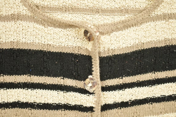 Vintage 1990s Classic Elements Striped Knitted Bu… - image 3