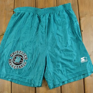 Vintage Y2K Starter Grizzlies Basketball 50 Shorts Size L / 90s Streetwear / Vintage Shorts / Made in USA / Summer Wear