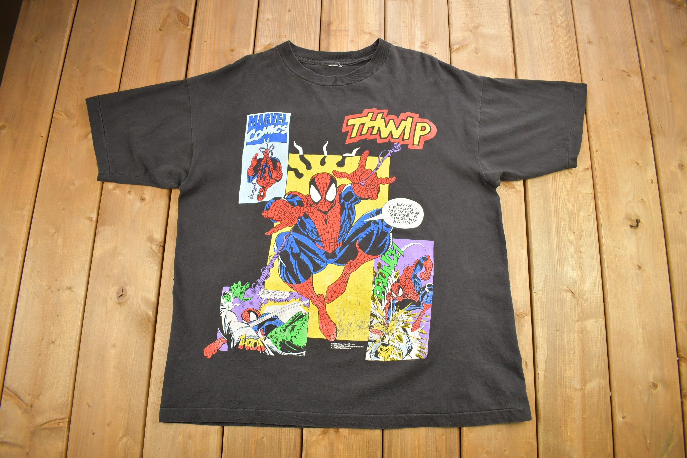 Vintage 1993 Spiderman MARVEL Comics Comicbook Promo T-shirt 