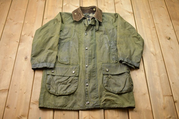Vintage 1980s Barbour Wax Jacket / Fall Outerwear… - image 1