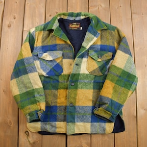 Vintage 1970s Campus Plaid Button Up Shirt / 1980s Button Up / Vintage Flannel / Plaid Flannel / Casual Shirt / Formal Shirt / Made In USA