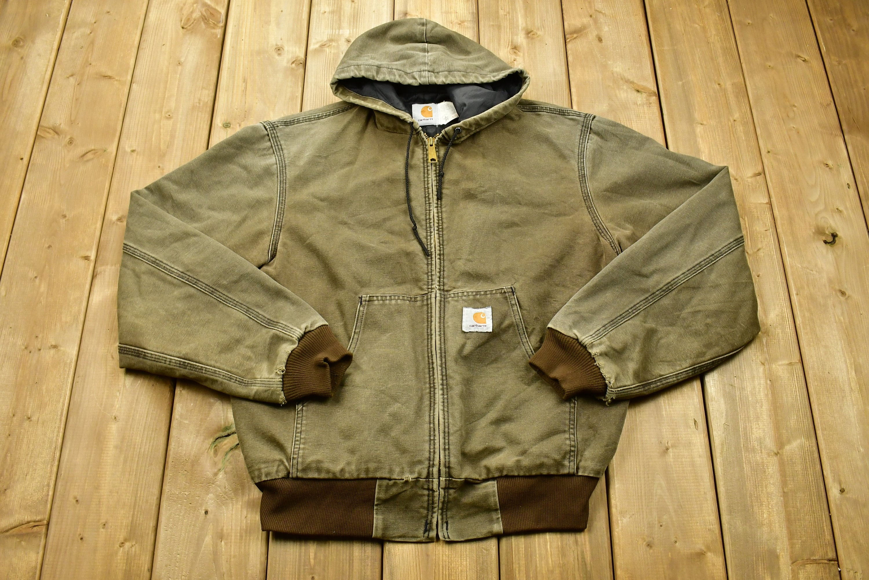 Vintage 90's Carhartt Hooded Chore Jacket / Workwear / Etsy