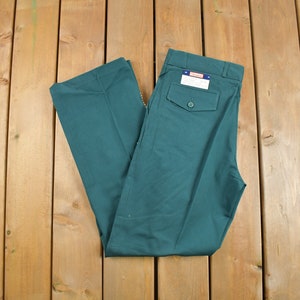 Deadstock Vintage 1960s Champion Pleated Trousers Size 31 x 32 / 60s Workwear / 1960s Pants / Olive Green / New With tags / 60s Champion
