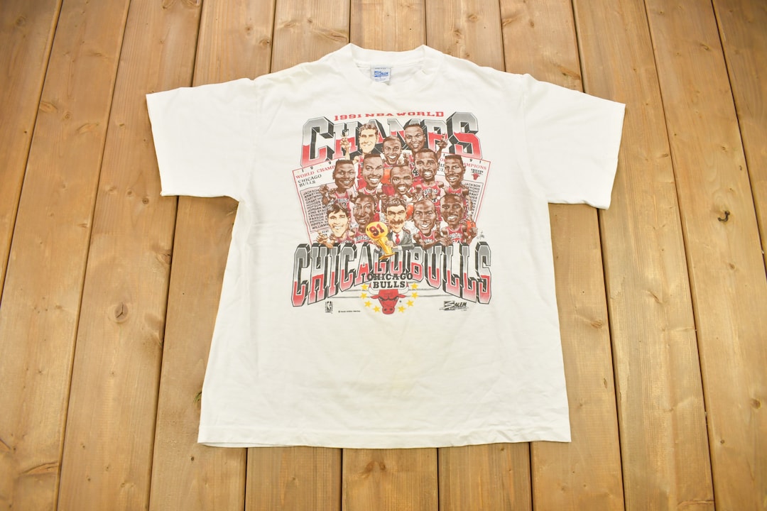 Vintage 1991 Chicago Bulls NBA World Champions T-shirt Salem Vintage 1991 Chicago Bulls NBA World Champions T-shirt Salem