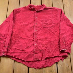 Vintage 1990s Eddie Bauer Button Up Shirt / 1990s Button Up / Vintage Flannel / Plaid Flannel / Casual Shirt / Formal Shirt