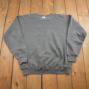 Vintage 1990er Jahre Robuste Sweats Blank Rundhals Sweatshirt Made In USA