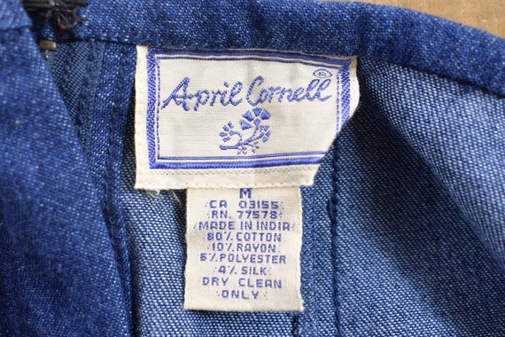 True Vintage 1990s April Cornell Denim Skirt Size… - image 3