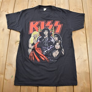 Vintage 1986 KISS Dirty Job Gene Simmons Band T-Shirt / Band Tee / 80s T-shirt / Made In Canada / Premium Vintage