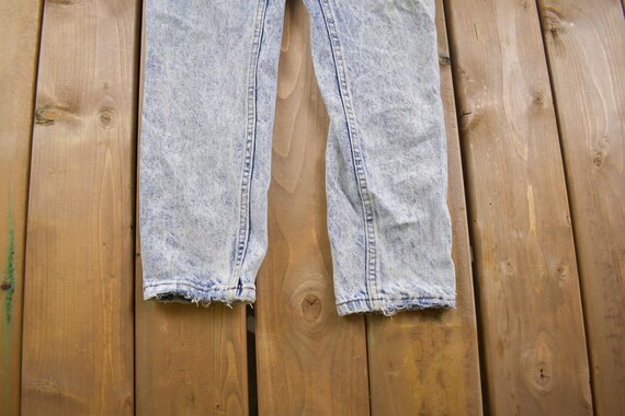 Vintage 1990's Unbranded Acid Wash Blue Jeans 28 … - image 4
