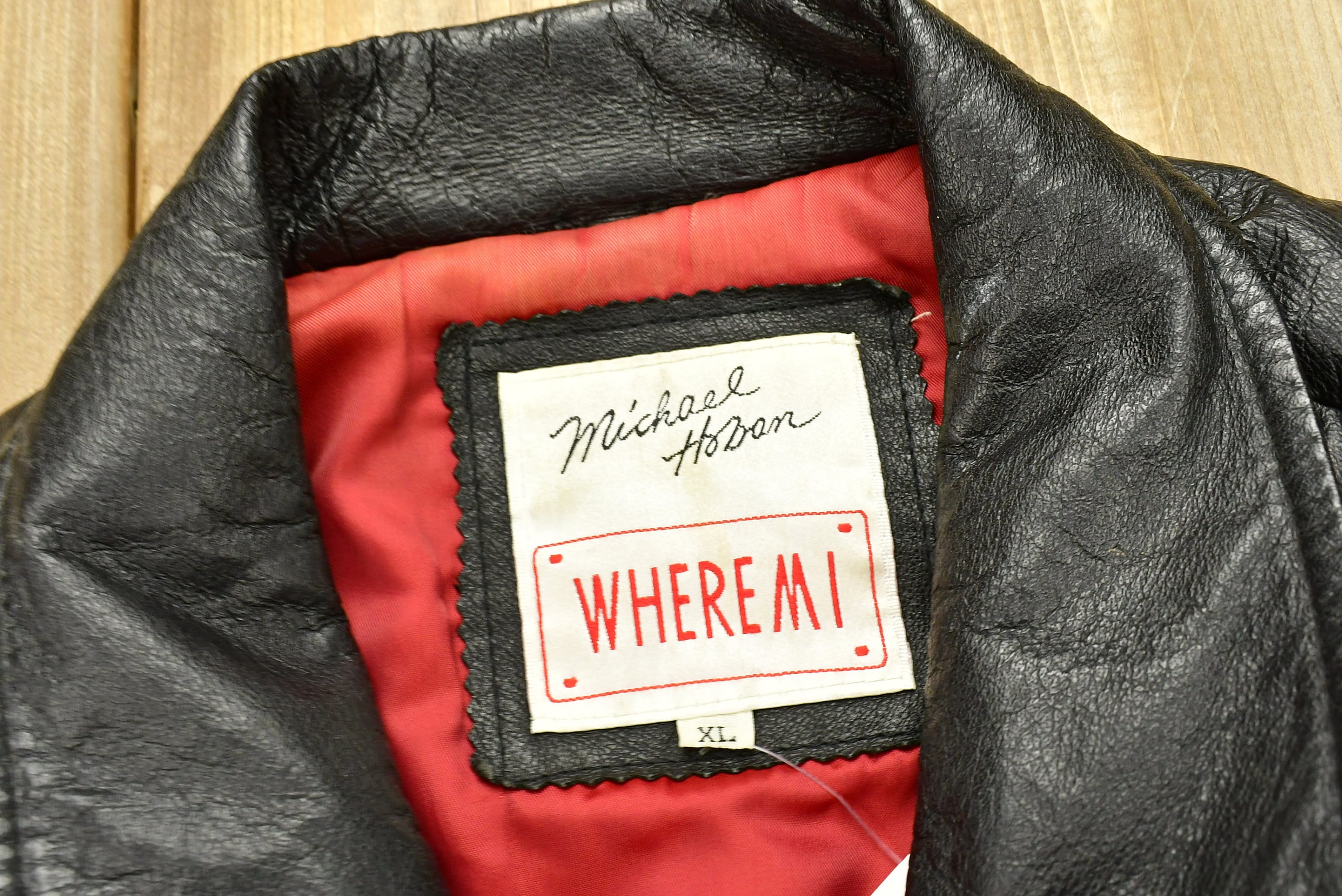 期間限定特別価格 Vintage 1980s Michael Hoban Where M I USA Leather Jacket ジャケット・アウター