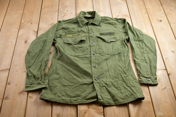 Vintage Military US Army Button Up Shirt / USMC /… - image 1