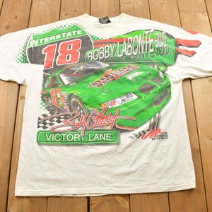 Vintage 2000 Bobby Labonte #18 NASCAR All Over Print T-Shirt / Chase Authentics / Sportswear / Vintage Racing Tee