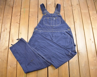 Vintage 1970s Sears Blue Denim Overalls Size 42 x 28 / True Vintage Overalls / Streetwear / Rare Vintage Workwear