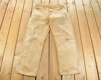 Vintage 2000s Dickies Distressed Carpenter Pants Men's 37 x 31 / Workwear / Painter Pants / Work Pants