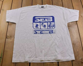 Vintage 1990s Student Entertainment Board Graphic T-Shirt / Streetwear / Retro Style / Single Stitch / Made In USA / 90s Graphic Tee