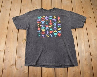 Vintage 1991 Santa Fe Sportswear Graphic Single Stitch T Shirt Made In USA