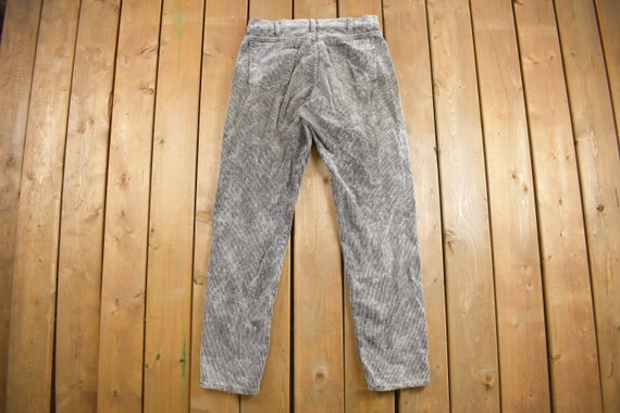 Vintage 1980s Levi's Silver Grey Corduroy Pants S… - image 3