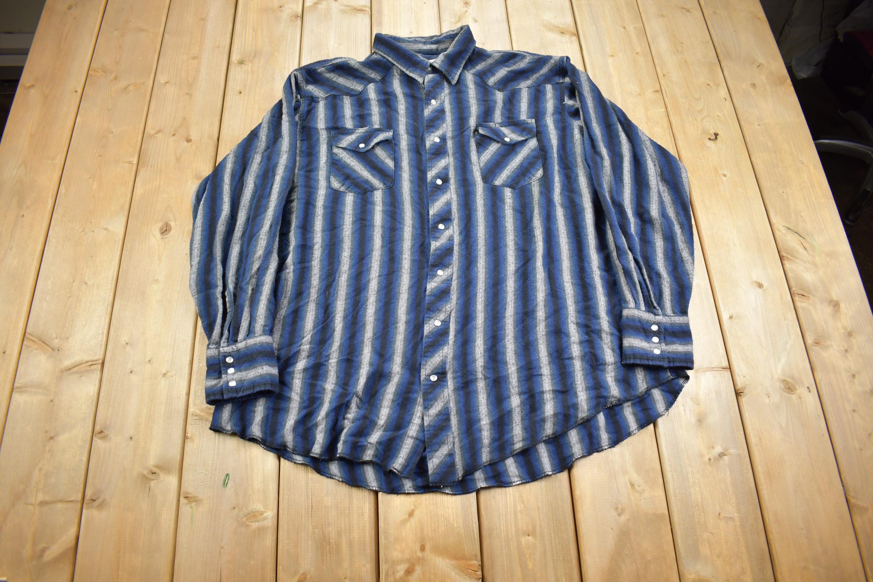Vintage 1990s Wrangler Cowboy Long Sleeve Snap Button up Shirt - Etsy