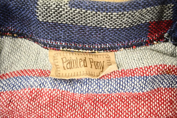 Vintage 1990s Aztec Patchwork Button Up Sweater /… - image 4