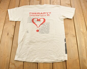 Vintage 1995 Therapy Infernal Love Tour Band T-shirt / Band Tee