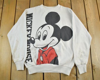 Vintage 1980s Disney Mickey Mouse Crewneck Sweatshirt Adult Small / Made In USA / Vintage Sweatshirt / Cartoon / 80s Disney