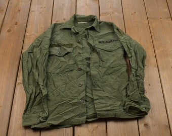 Veste boutonnée militaire vintage des années 1990 / vert armée américaine / armée vintage / mode streetwear / veste armée