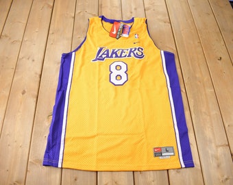 Vintage 2001 Deadstock Kobe Bryant Los Angeles Lakers #8 Nike Team Jersey Size L