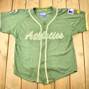 BILLY BEANE  Oakland Athletics 1989 Home Majestic Throwback
