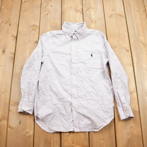 Vintage 1990s Polo Ralph Lauren Button Up Shirt / 1990s Button Up / Vintage Polo Button Up / Casual Wear / Workwear / Pattern Button Up