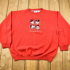 Vintage 1990s Mickey & Co Embroidered Crewneck / Vintage Sweatshirt / Vintage Disney / Mickey Mouse / Vintage Cartoons