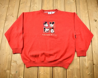 Vintage 1990-tals Mickey & Co broderad rund hals / Vintage tröja / Vintage Disney / Musse Pigg / Vintage tecknade serier