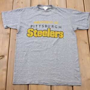 Vintage 1980s Property of Pittsburgh Steelers NFL Graphic T-Shirt / Single Stitch / NFL / 80s Streetwear / Athleisure / Sportswear