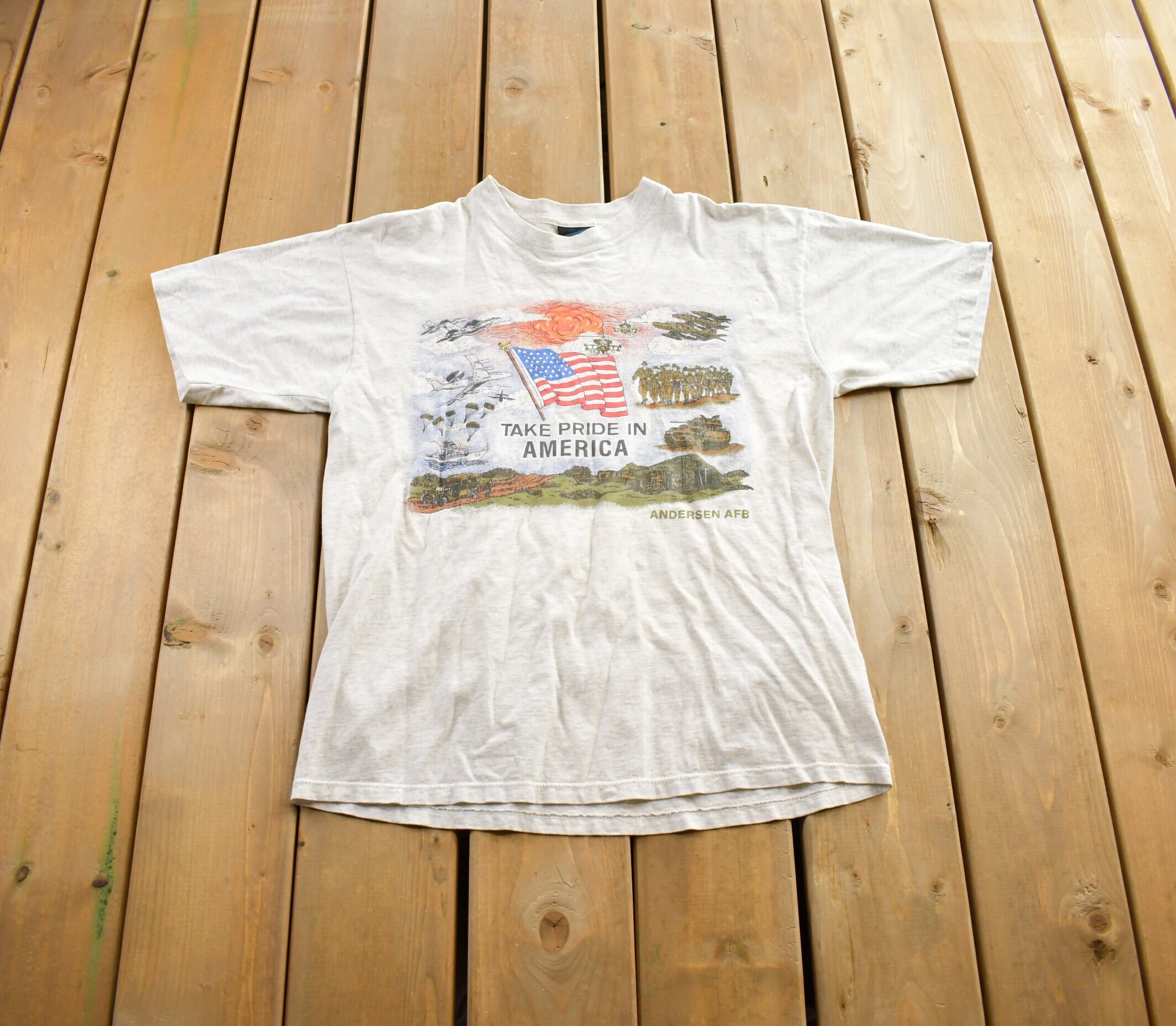 Vintage 1990s Take Pride in America Travel Single Stitch T Shirt 