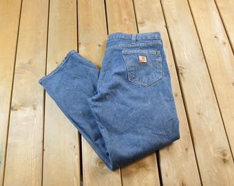 Vintage 2000s Carhartt Traditional Fit Jeans Size 40x30 / Y2K Carhartt / Work Pants / Blue Carhartt Jeans / Vintage Workwear / Made In USA