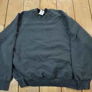 Vintage 1990s Blank BlackCrewneck Sweatshirt