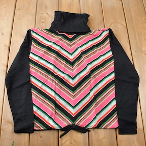 True Vintage 1960s Deadstock Helen Sue Long Sleeve Turtleneck Psychedelic Acyrlic Blouse Knit Sport Top