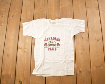 Vintage 1970s Deadstock Canadian Club Graphic T Shirt / Vintage T Shirt / Novelty Tee / Graphic Tee / 70s / Single Stitch