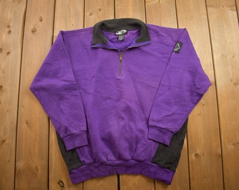 Suéter polar EZ Gear vintage de los años 90 / Para amantes de la naturaleza / Suéter de los 90 / Ropa urbana / Senderismo / Sudadera polar con cremallera / Naturaleza